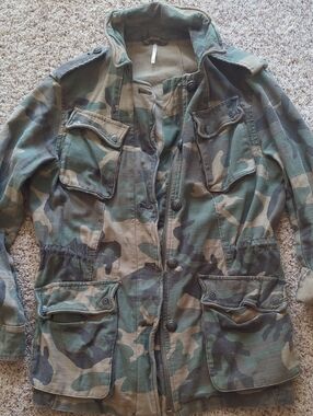 Free People Camo Military Jacket XS